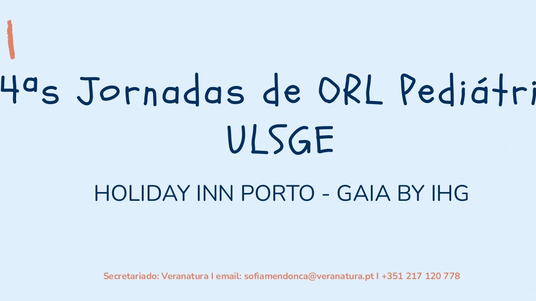 4as Jornadas de Otorrinolaringologia Pediátrica