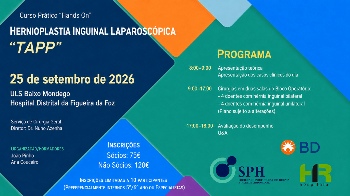 Curso Prático Hands On: Hernioplastia Inguinal Laparoscópica TAPP - 2ª Edição